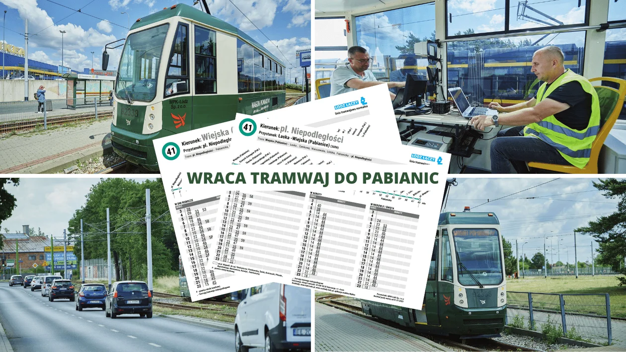 Tramwaje MPK Łódź wracają do Pabianic. Ogłoszono nowy rozkład jazdy [ZDJĘCIA] - Zdjęcie główne