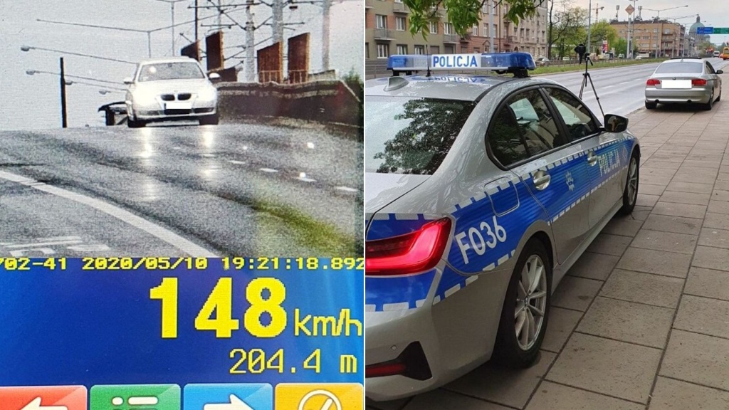 „Głupio się spieszyłem”. 23-letni kierowca BMW pędził na jednej z głównych ulic w Łodzi 148km/h [ZDJĘCIA] - Zdjęcie główne