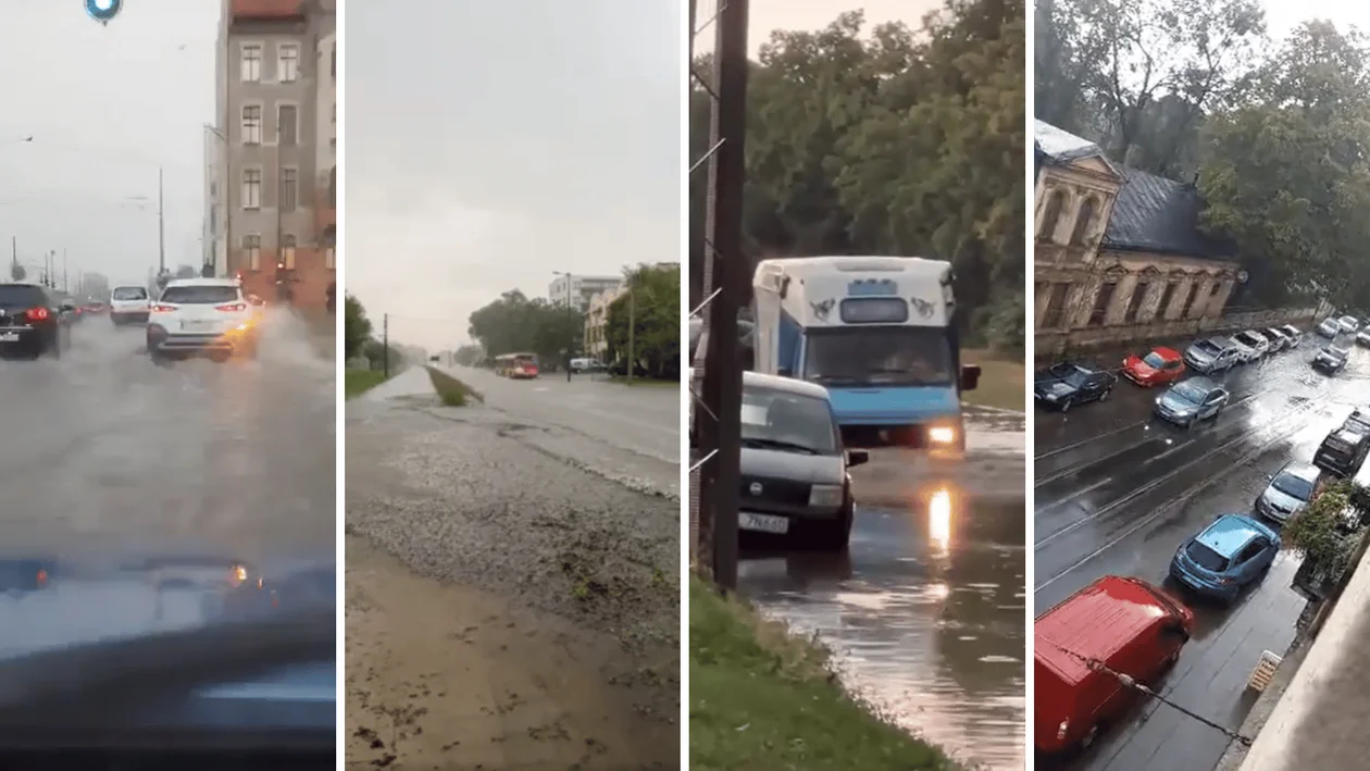 Potężne podtopienia na terenie całego miasta. Spore utrudnienia dla kierowców i podróżnych MPK Łódź [ZDJĘCIA] - Zdjęcie główne