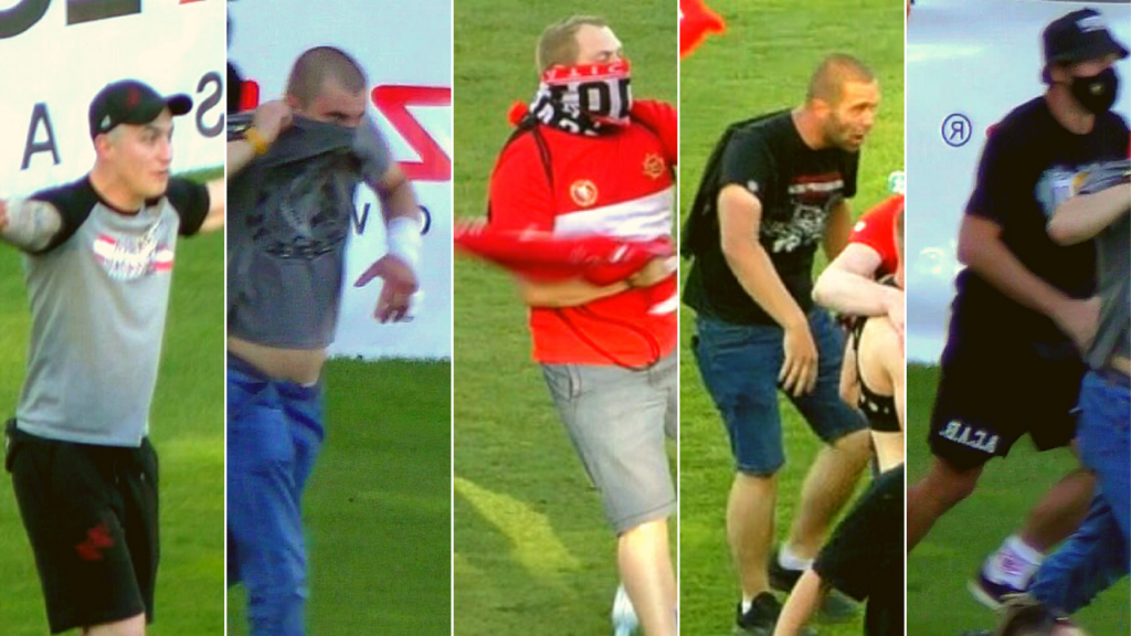 Poszukiwani kibole, którzy zaatakowali piłkarzy Widzewa. Policja zapewnia anonimowość [ZDJĘCIA] - Zdjęcie główne