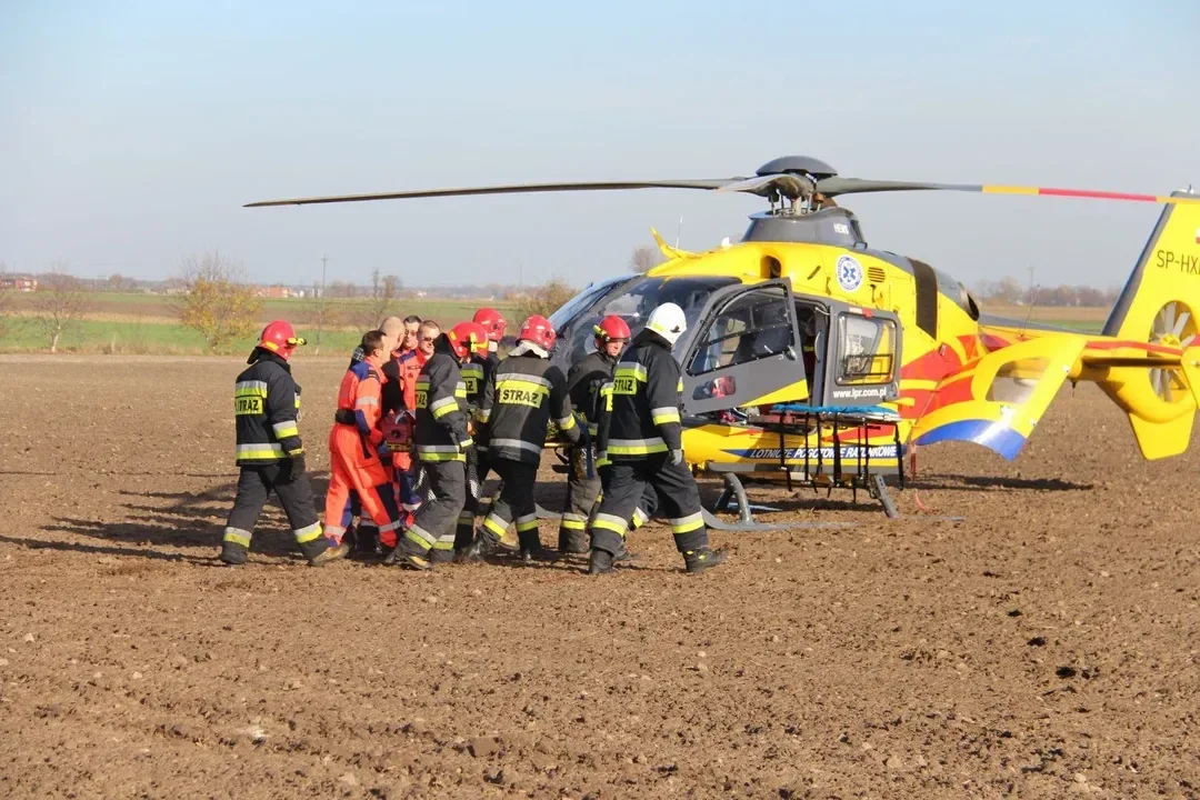 Śmiertelny wypadek w Łódzkiem. Lądował LPR, ranne dziecko - Zdjęcie główne