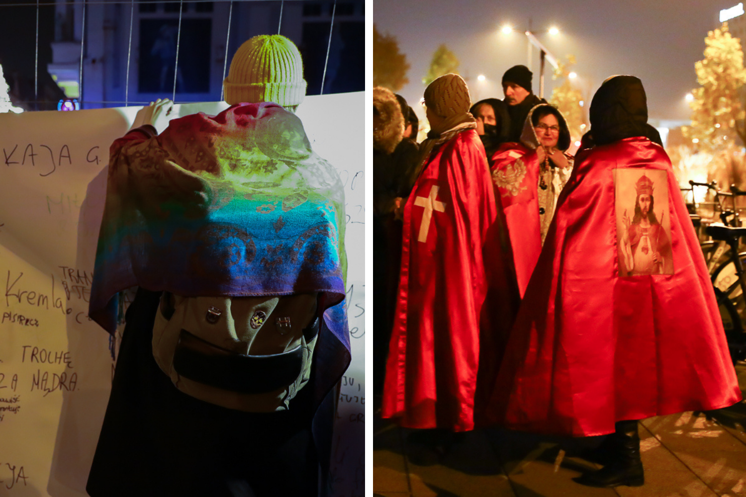 W Łodzi marsz i pikieta pro LGBT+ spotkały się z manifestacją antyaborcyjną [zdjęcia]  - Zdjęcie główne